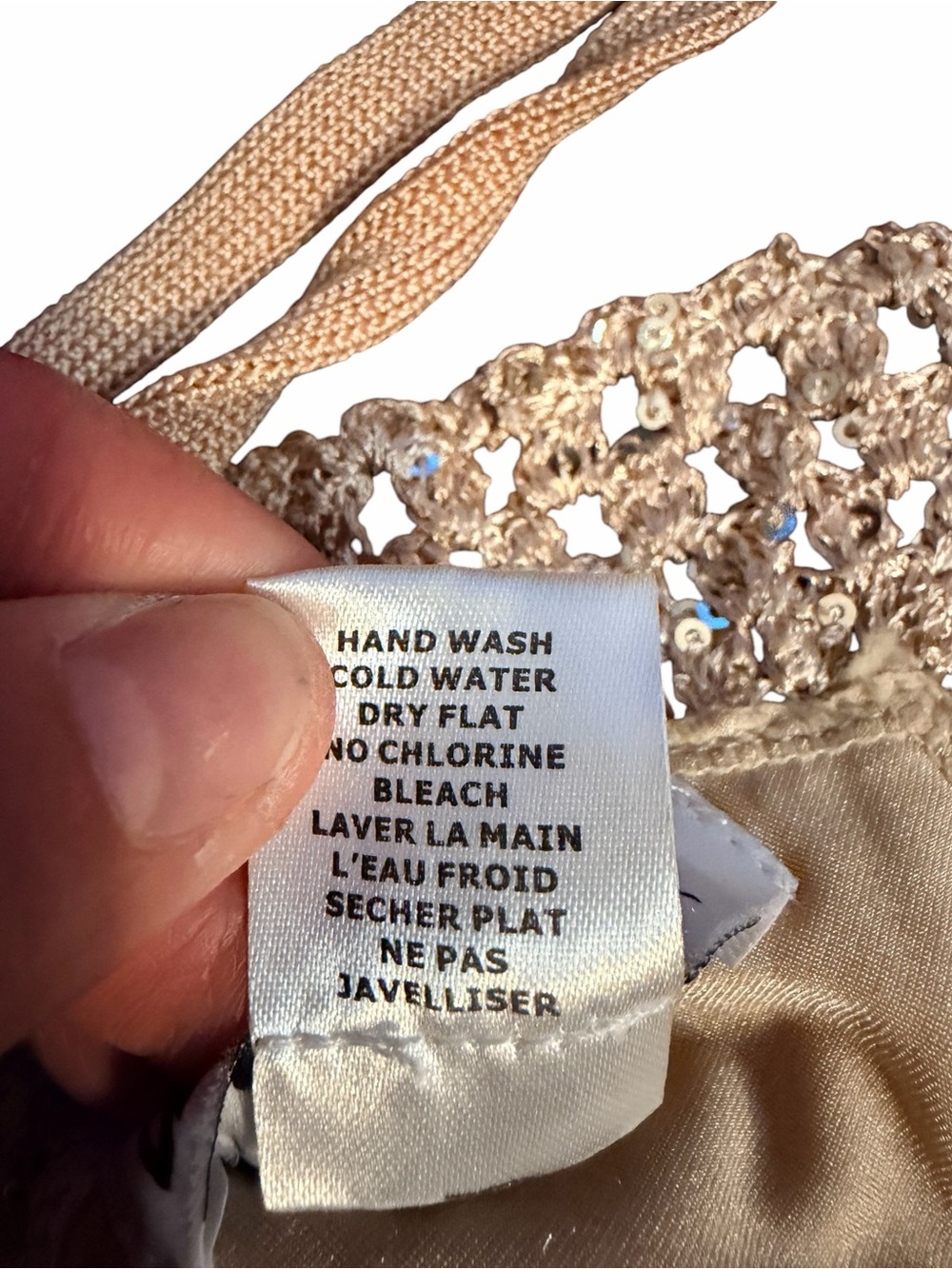 Beach Riot Gold Sequin Crochet Triangle Bikini Top Small/Extra Small - Picture 7 of 7